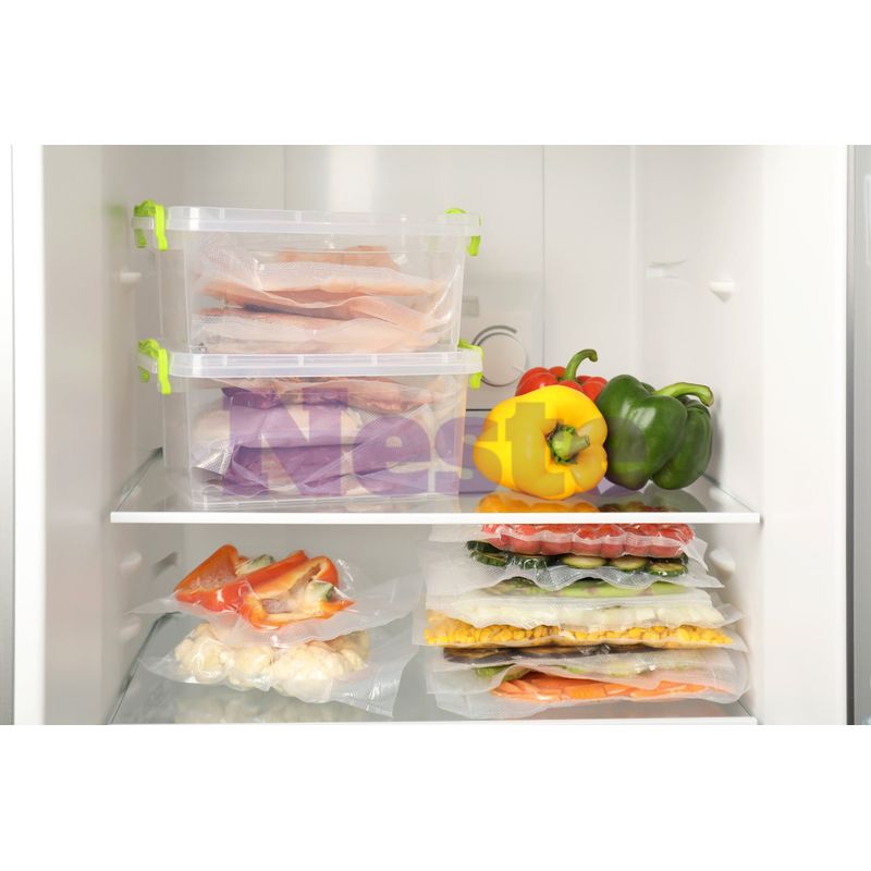 Market - Curatenie si intretinere casa - Produse bucatarie - Pungi si folii alimentare - 300 Pungi Vidat Gofrate pentru alimente, 3 dimensiuni diferite - Infinity.ro