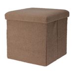 Casa si Gradina - Mobilier - Scaune si fotolii - Tabureti - Taburet pliabil cu spatiu de depozitare - Storage Solutions®, tip cutie, otoman, culoare cafeniu, 38x38x38 cm - Infinity.ro