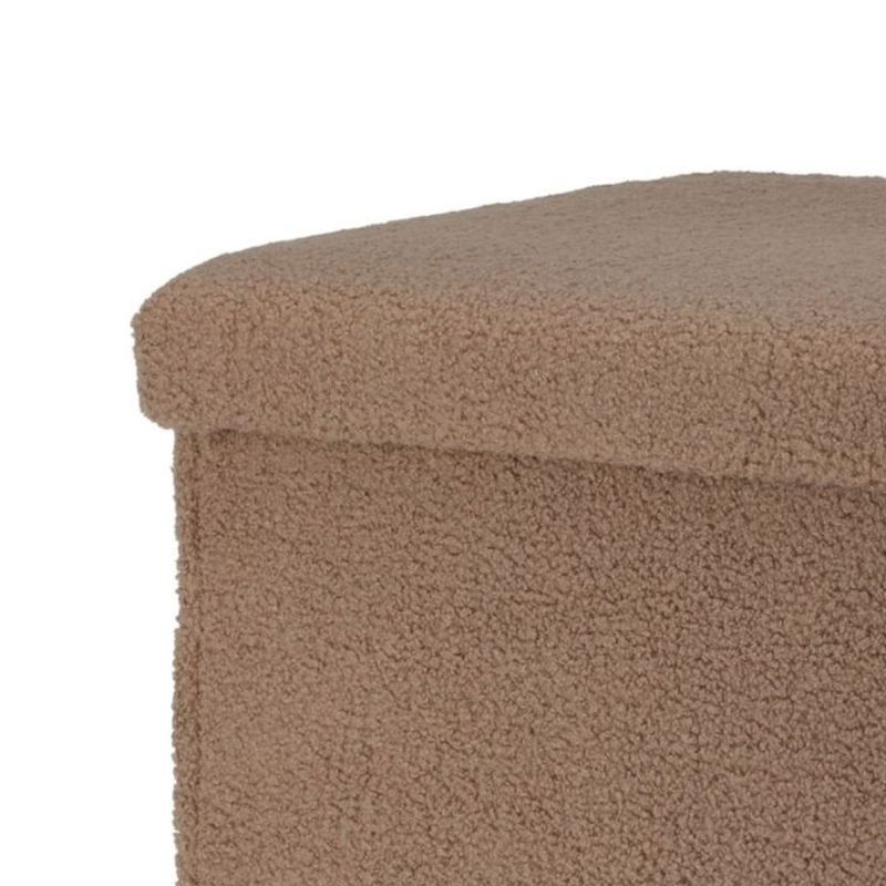 Casa si Gradina - Mobilier - Scaune si fotolii - Tabureti - Taburet pliabil cu spatiu de depozitare - Storage Solutions®, tip cutie, otoman, culoare cafeniu, 38x38x38 cm - Infinity.ro