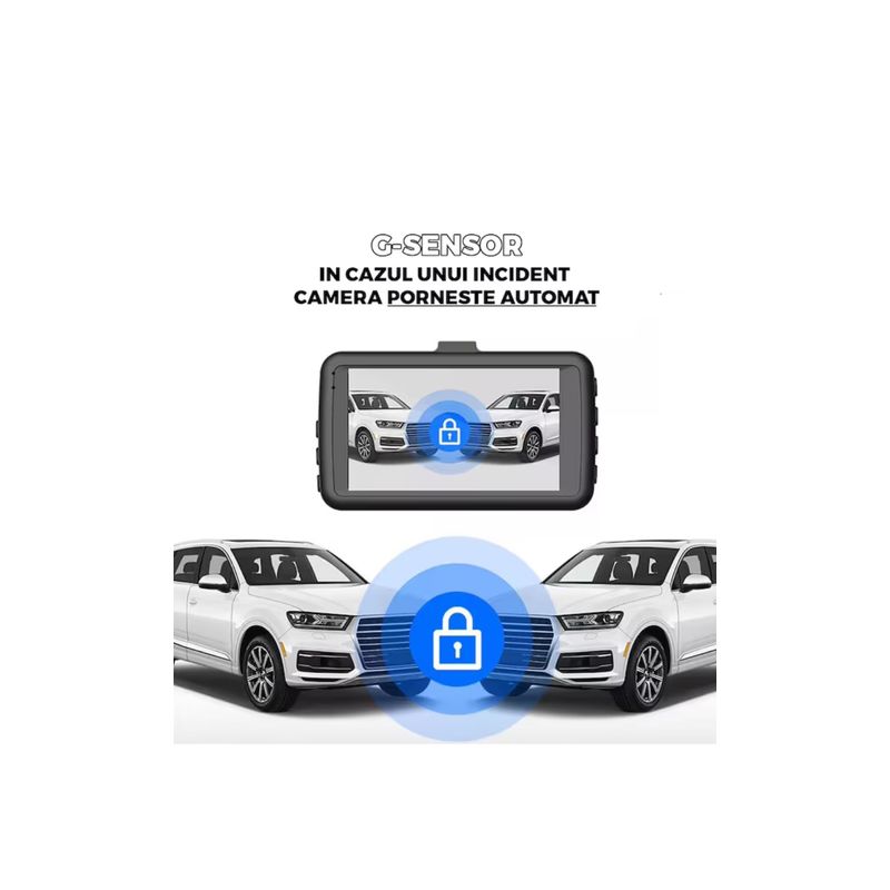 Auto si Moto - Electronice auto - Camere auto si DVR - Camera auto de bord DVR duala RoHS® SafetyFIRST - Infinity.ro