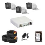 Casa si Gradina - Electrice - Smart Home - Camere de supraveghere - Kit supraveghere Hikvision cu 3 camere 2MP, IR 40m si DVR 4 canale accesorii montaj, HDD, Ghid complet in limba romana - Infinity.ro