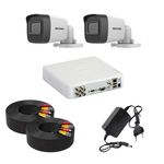 Casa si Gradina - Electrice - Smart Home - Camere de supraveghere - Kit supraveghere Hikvision cu 2 camere 2MP, IR 40m si DVR 4 canale accesorii montaj, Ghid complet in limba romana - Infinity.ro