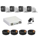 Casa si Gradina - Electrice - Smart Home - Camere de supraveghere - Kit supraveghere Hikvision 4 camere 2MP, IR 40m, DVR 4 canale, accesorii, manual setari in limba romana, fara HDD - Infinity.ro