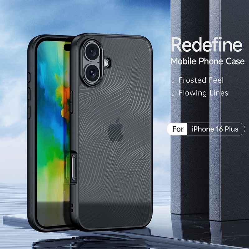 Laptop, Telefoane si Tablete - Telefoane mobile si accesorii - Accesorii Telefoane - Huse telefoane - Husa pentru iPhone 16 Plus - Dux Ducis Aimo Series - Negru - Infinity.ro