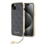 Laptop, Telefoane si Tablete - Telefoane mobile si accesorii - Accesorii Telefoane - Huse telefoane - Husa pentru iPhone 15 Plus - Guess Hardcase 4G Charms Collection (GUHCP15MGF4GGR) - Gri - Infinity.ro