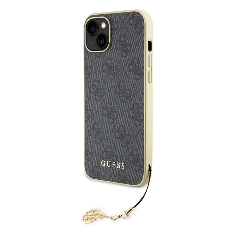 Laptop, Telefoane si Tablete - Telefoane mobile si accesorii - Accesorii Telefoane - Huse telefoane - Husa pentru iPhone 15 Plus - Guess Hardcase 4G Charms Collection (GUHCP15MGF4GGR) - Gri - Infinity.ro