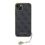 Laptop, Telefoane si Tablete - Telefoane mobile si accesorii - Accesorii Telefoane - Huse telefoane - Husa pentru iPhone 15 Plus - Guess Hardcase 4G Charms Collection (GUHCP15MGF4GGR) - Gri - Infinity.ro