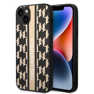 Husa iPhone 14 Plus - Karl Lagerfeld Hardcase Monogram (KLHCP14MPGKLSKW) - Maro Stripe