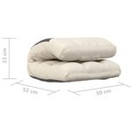 Casa si Gradina - Mobilier - Scaune si fotolii - Scaune - Scaun de podea pliabil, crem, material textil - Infinity.ro