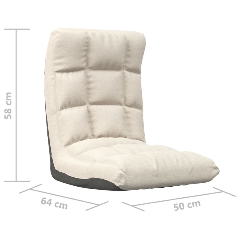 Casa si Gradina - Mobilier - Scaune si fotolii - Scaune - Scaun de podea pliabil, crem, material textil - Infinity.ro