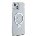 Laptop, Telefoane si Tablete - Telefoane mobile si accesorii - Accesorii Telefoane - Huse telefoane - Husa pentru iPhone 15 - Guess Ring Stand Script Glitter MagSafe (GUHMP15SHRSGSD) - Transparent - Infinity.ro