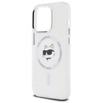 Laptop, Telefoane si Tablete - Telefoane mobile si accesorii - Accesorii Telefoane - Huse telefoane - Husa pentru iPhone 13 Pro - Karl Lagerfeld IML MagSafe (KLHMP13LHLSCHH) - Alb Metal Choupette`s Head - Infinity.ro