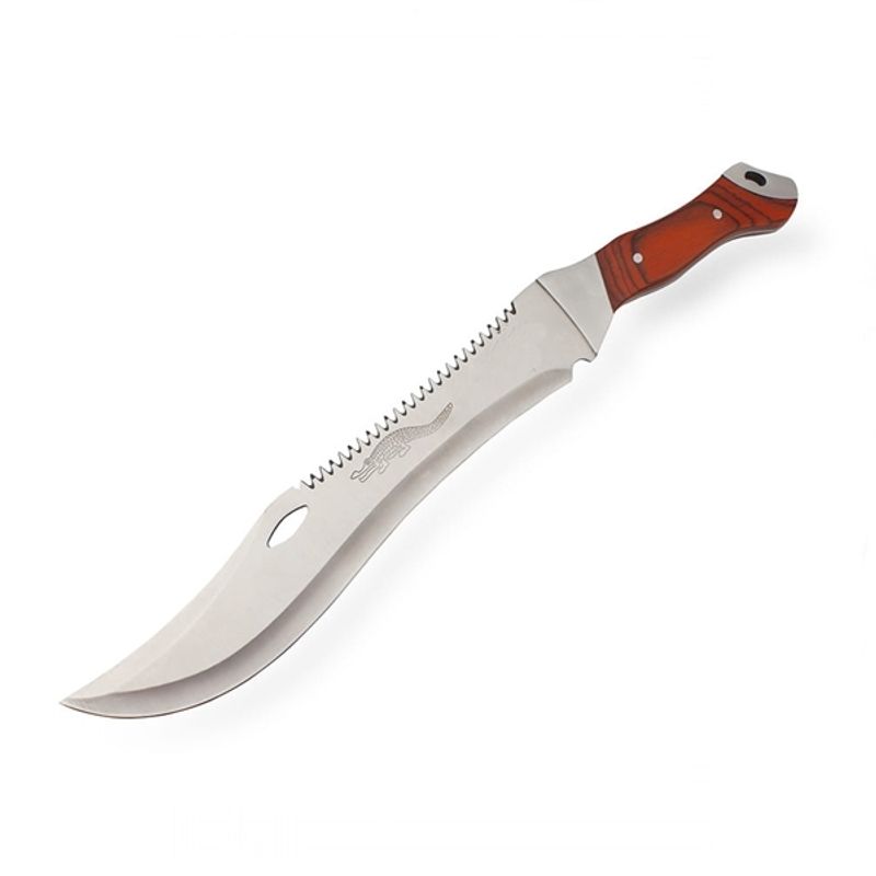 Sport si Outdoor - Camping - Cutite, bricege si accesorii - Cutite si bricege - Maceta de vanatoare, Bowie Crocodille, 46 cm, husa inclusa - Infinity.ro