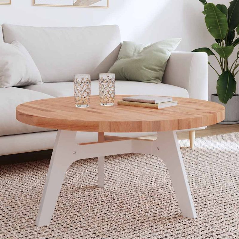 Casa si Gradina - Mobilier - Feronerie si accesorii mobila - Blat de masa rotund, diametru 90x4 cm, lemn masiv de fag, maro - Infinity.ro