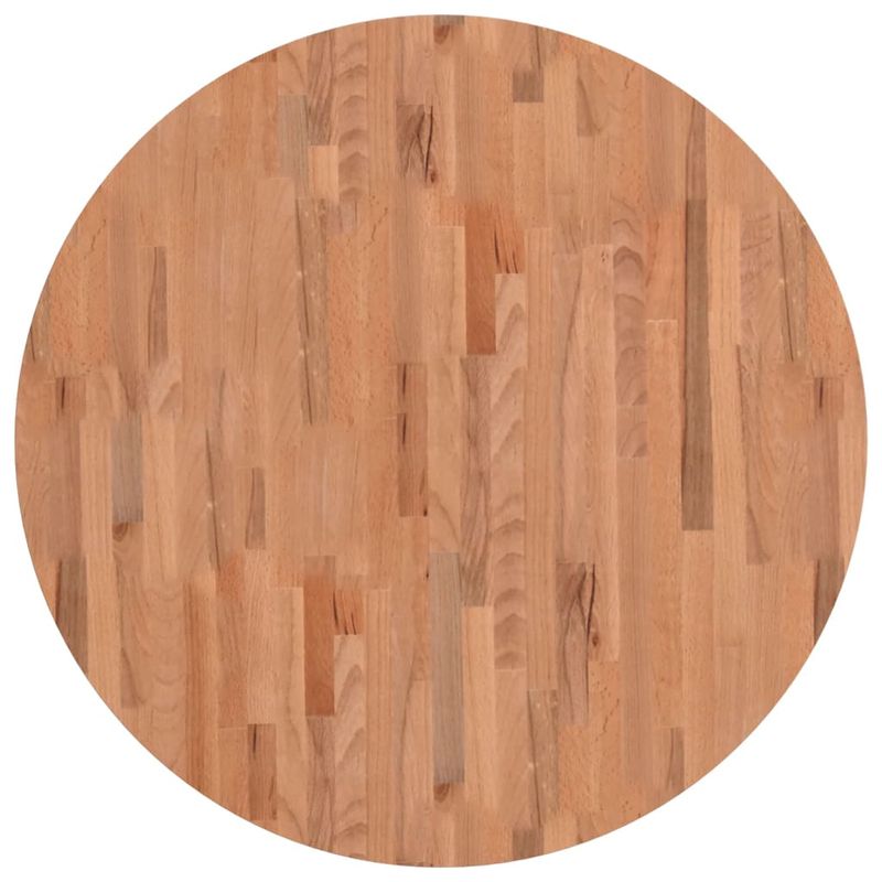 Casa si Gradina - Mobilier - Feronerie si accesorii mobila - Blat de masa rotund, diametru 90x4 cm, lemn masiv de fag, maro - Infinity.ro