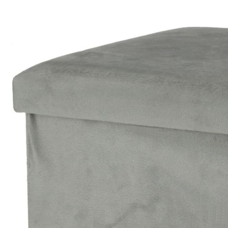 Casa si Gradina - Mobilier - Scaune si fotolii - Tabureti - Taburet pliabil catifelat cu spatiu de depozitare - Storage Solutions®, tip cutie, otoman, culoare gri, 38x38x38 cm - Infinity.ro
