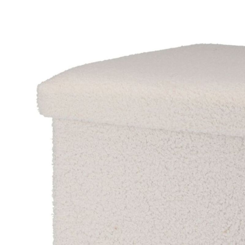 Casa si Gradina - Mobilier - Scaune si fotolii - Tabureti - Taburet pliabil cu spatiu de depozitare - Storage Solutions®, tip cutie, otoman, culoare alb, 38x38x38 cm - Infinity.ro