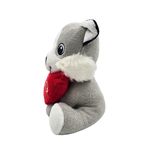 Jucarii, Copii si Bebe - Jucarii si jocuri - Jucarii de plus - Jucarie din plus, catelus cu inimioara, culoarea gri, 15 cm - Infinity.ro