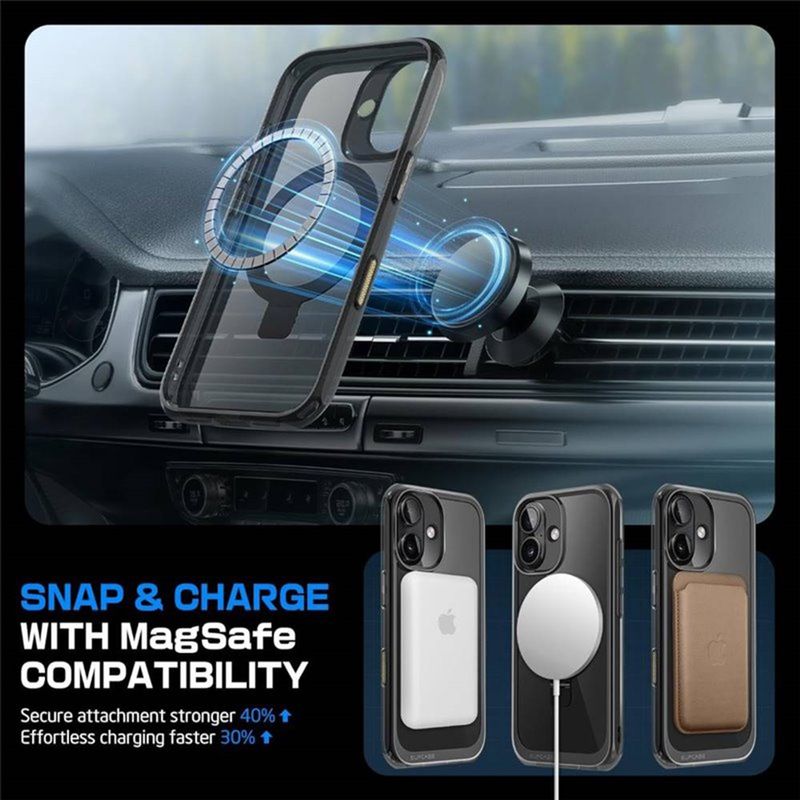 Laptop, Telefoane si Tablete - Telefoane mobile si accesorii - Accesorii Telefoane - Huse telefoane - Husa pentru iPhone 16 Pro - Supcase Unicorn Beetle MagStand - Frost Negru - Infinity.ro