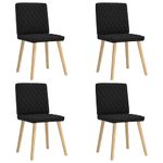 Casa si Gradina - Mobilier - Scaune si fotolii - Scaune - Scaune de bucatarie, 4 buc., negru, material textil - Infinity.ro