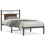 Casa si Gradina - Mobilier - Paturi si accesorii - Paturi - Cadru pat fara saltea stejar maro, 90x190 cm, lemn prelucrat - Infinity.ro