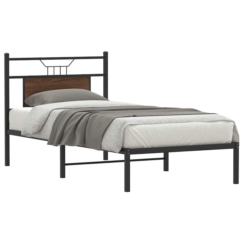Casa si Gradina - Mobilier - Paturi si accesorii - Paturi - Cadru pat fara saltea stejar maro, 90x190 cm, lemn prelucrat - Infinity.ro