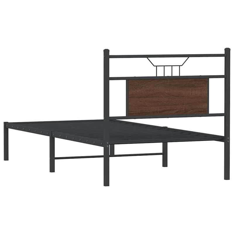 Casa si Gradina - Mobilier - Paturi si accesorii - Paturi - Cadru pat fara saltea stejar maro, 90x190 cm, lemn prelucrat - Infinity.ro