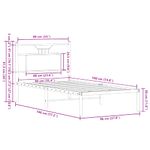 Casa si Gradina - Mobilier - Paturi si accesorii - Paturi - Cadru pat fara saltea stejar maro, 90x190 cm, lemn prelucrat - Infinity.ro