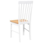 Casa si Gradina/Mobilier/Scaune si fotolii/Scaune - Scaune de sufragerie 2 buc Cauciuc din lemn masiv alb - Infinity.ro