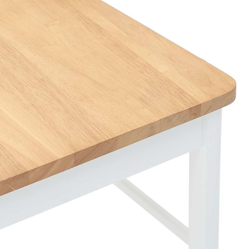 Casa si Gradina/Mobilier/Scaune si fotolii/Scaune - Scaune de sufragerie 2 buc Cauciuc din lemn masiv alb - Infinity.ro