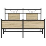 Casa si Gradina - Mobilier - Paturi si accesorii - Paturi - Cadru pat fara saltea stejar sonoma 140x200 cm lemn prelucrat - Infinity.ro