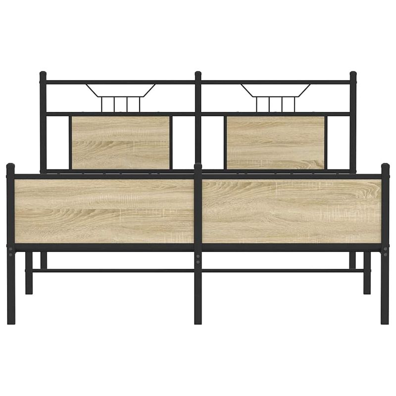 Casa si Gradina - Mobilier - Paturi si accesorii - Paturi - Cadru pat fara saltea stejar sonoma 140x200 cm lemn prelucrat - Infinity.ro