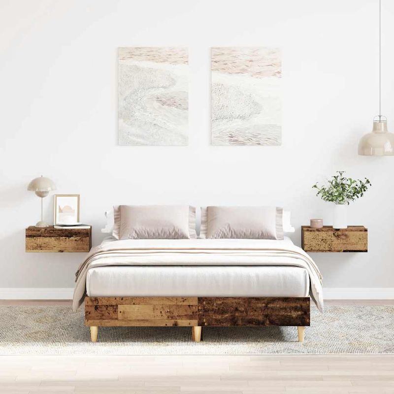 Casa si Gradina - Mobilier - Paturi si accesorii - Paturi - Cadru pat fara saltea Lemn vechi 120x200 cm Lemn prelucrat - Infinity.ro