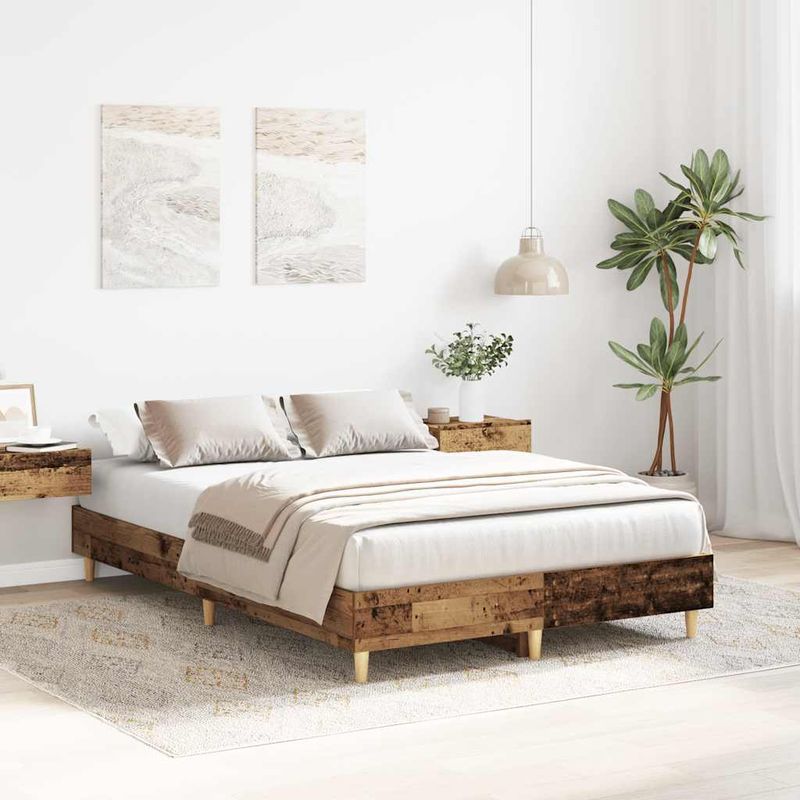 Casa si Gradina - Mobilier - Paturi si accesorii - Paturi - Cadru pat fara saltea Lemn vechi 120x200 cm Lemn prelucrat - Infinity.ro