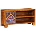 Casa si Gradina - Mobilier - Dulapuri si sifoniere - Dulapuri - Dulap TV multicolor 90x30x45 din lemn masiv de salcam - Infinity.ro