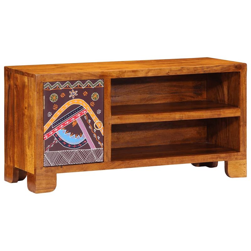 Casa si Gradina - Mobilier - Dulapuri si sifoniere - Dulapuri - Dulap TV multicolor 90x30x45 din lemn masiv de salcam - Infinity.ro