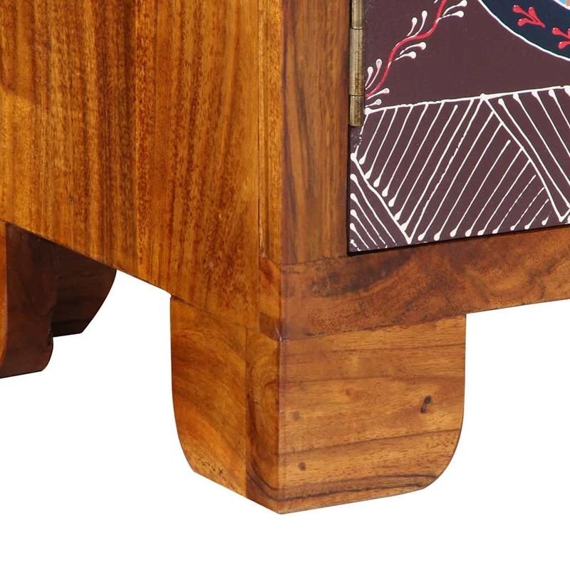 Casa si Gradina - Mobilier - Dulapuri si sifoniere - Dulapuri - Dulap TV multicolor 90x30x45 din lemn masiv de salcam - Infinity.ro