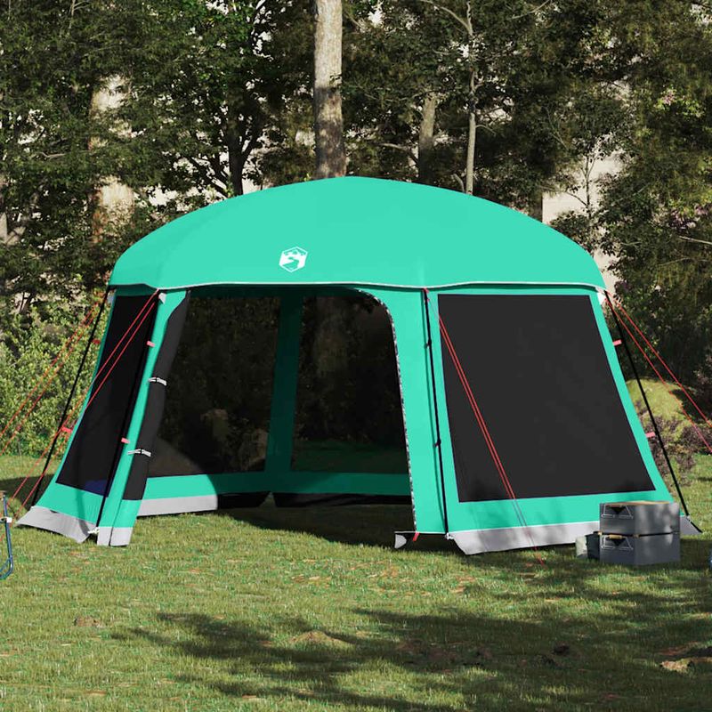 Sport si Outdoor - Camping - Corturi camping - Cort piscina cu pereti detasabili cu acoperis și plasa Verde mare, mărime 512x458 cm - Infinity.ro