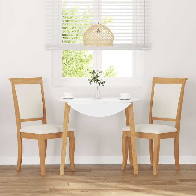 Casa si Gradina - Mobilier - Scaune si fotolii - Scaune - Scaune sufragerie cu perne 2 buc cauciuc din lemn masiv natural - Infinity.ro