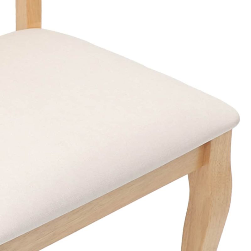 Casa si Gradina - Mobilier - Scaune si fotolii - Scaune - Scaune sufragerie cu perne 2 buc cauciuc din lemn masiv natural - Infinity.ro