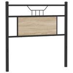 Casa si Gradina - Mobilier - Paturi si accesorii - Accesorii paturi - Tablie de pat din Stejar Sonoma 80 cm lemn si otel - Infinity.ro
