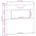 Casa si Gradina - Mobilier - Paturi si accesorii - Accesorii paturi - Tablie de pat din Stejar Sonoma 80 cm lemn si otel - Infinity.ro