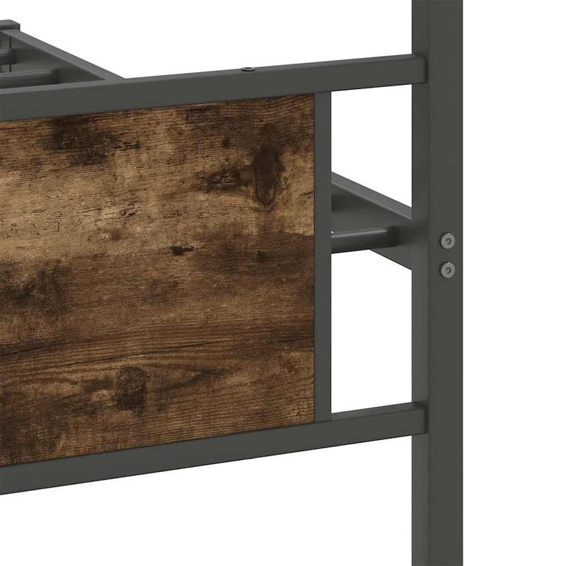 Casa si Gradina - Mobilier - Paturi si accesorii - Paturi - Cadru pat fara saltea stejar fumuriu 100x200 cm lemn prelucrat - Infinity.ro