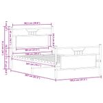 Casa si Gradina - Mobilier - Paturi si accesorii - Paturi - Cadru pat fara saltea stejar fumuriu 100x200 cm lemn prelucrat - Infinity.ro