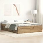Casa si Gradina - Mobilier - Paturi si accesorii - Paturi - Cadru pat fara saltea Stejar Artisan 160x200cm Lemn prelucrat - Infinity.ro