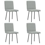 Casa si Gradina - Mobilier - Scaune si fotolii - Scaune - Scaune de bucatarie, 4 buc., gri deschis, catifea - Infinity.ro