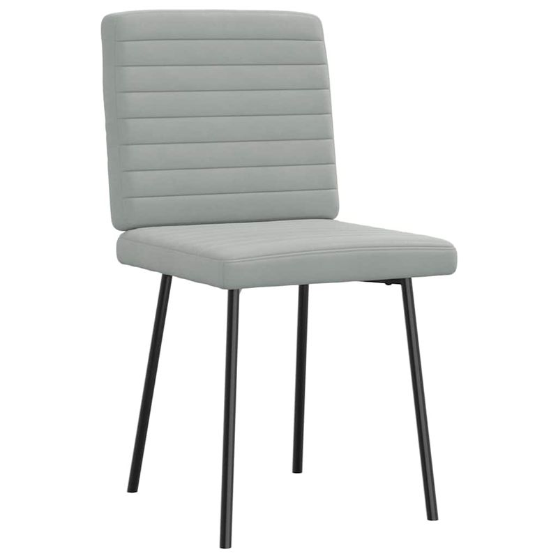 Casa si Gradina - Mobilier - Scaune si fotolii - Scaune - Scaune de bucatarie, 4 buc., gri deschis, catifea - Infinity.ro