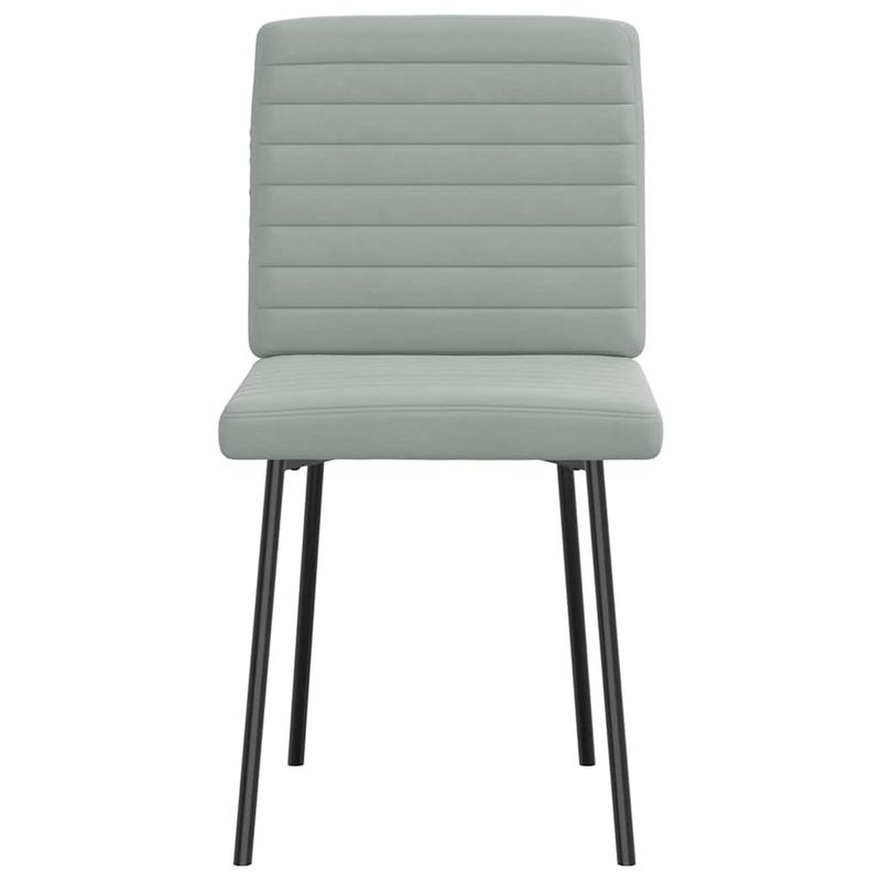 Casa si Gradina - Mobilier - Scaune si fotolii - Scaune - Scaune de bucatarie, 4 buc., gri deschis, catifea - Infinity.ro