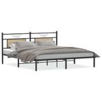 Casa si Gradina - Mobilier - Paturi si accesorii - Paturi - Cadru de pat fara saltea Stejar Sonoma 183x203cm Lemn prelucrat, model cu tăblie - Infinity.ro