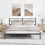 Casa si Gradina - Mobilier - Paturi si accesorii - Paturi - Cadru de pat fara saltea Stejar Sonoma 183x203cm Lemn prelucrat, model cu tăblie - Infinity.ro